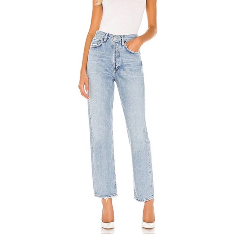 Free People Light Wash Straight Leg Jeans